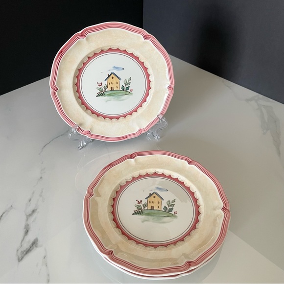 SET of 3 Jardin d'Alsace Village Bread Plates by Villeroy & Boch - Picture 1 of 7